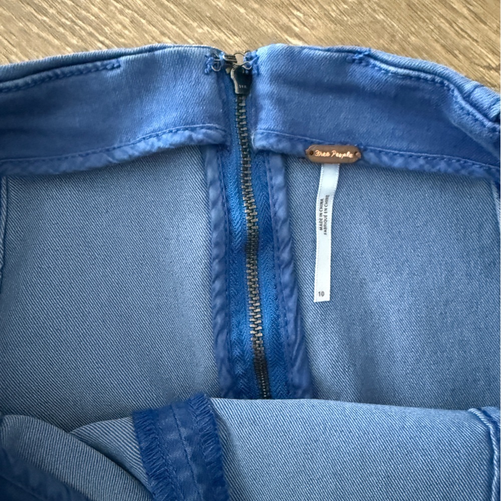 Free People Royal Blue Denim Mini Skirt - Picture 6 of 7